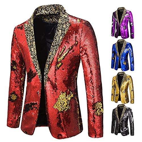 Mens Sequin Blazer Coat, Luxury Wedding Singer Prom Glitter Blazer, Mens Club DJ Stage Suit Jacket2