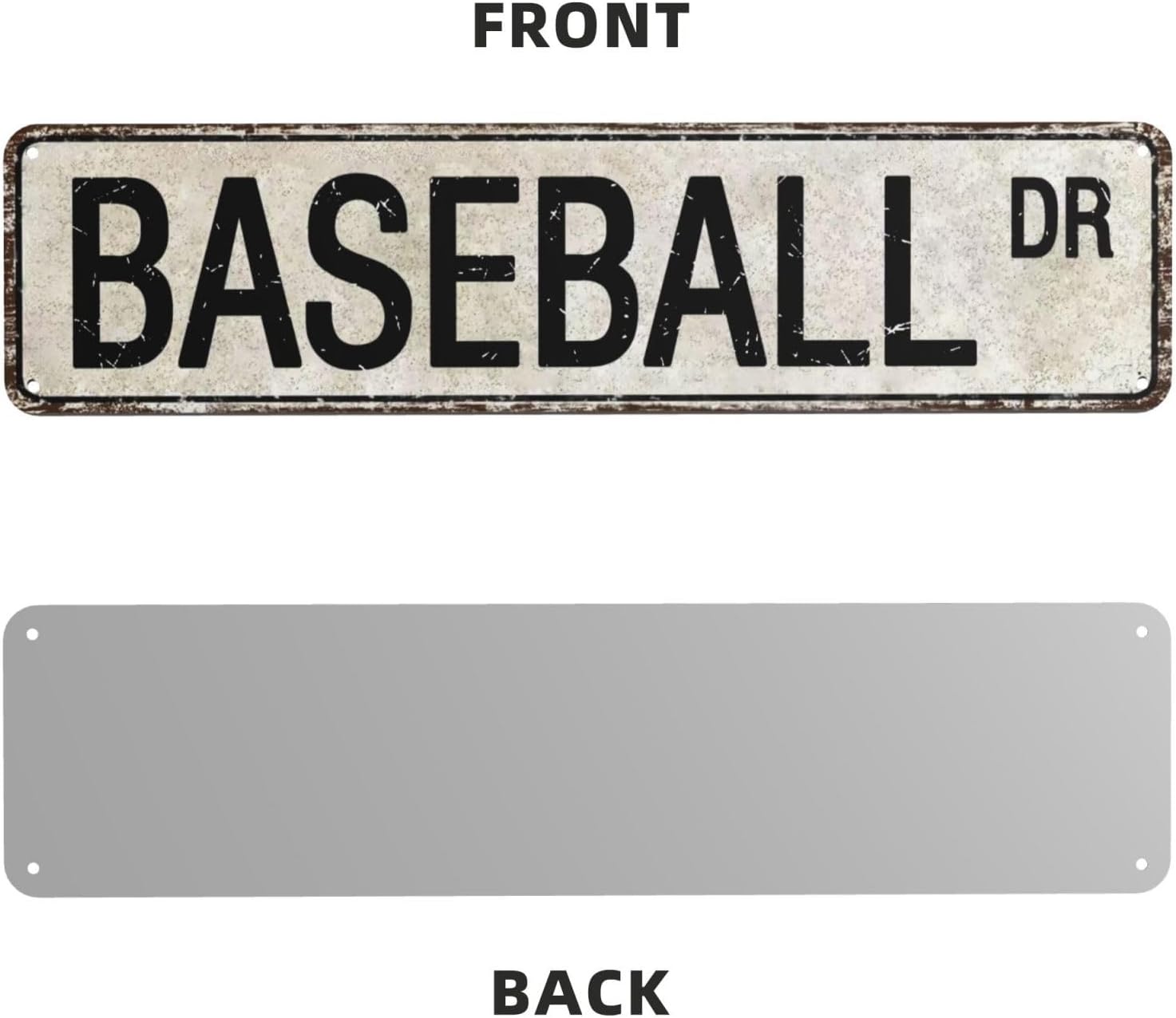 Baseball Vintage Sign Funny metal Signs for Boys Room Baseball Posters, Baseball Gifts For Boys Home Wall Decor,Aluminum Metal Sign for Office Kitchen Garden Club Coffee Home Decor4x 16 inches image 2