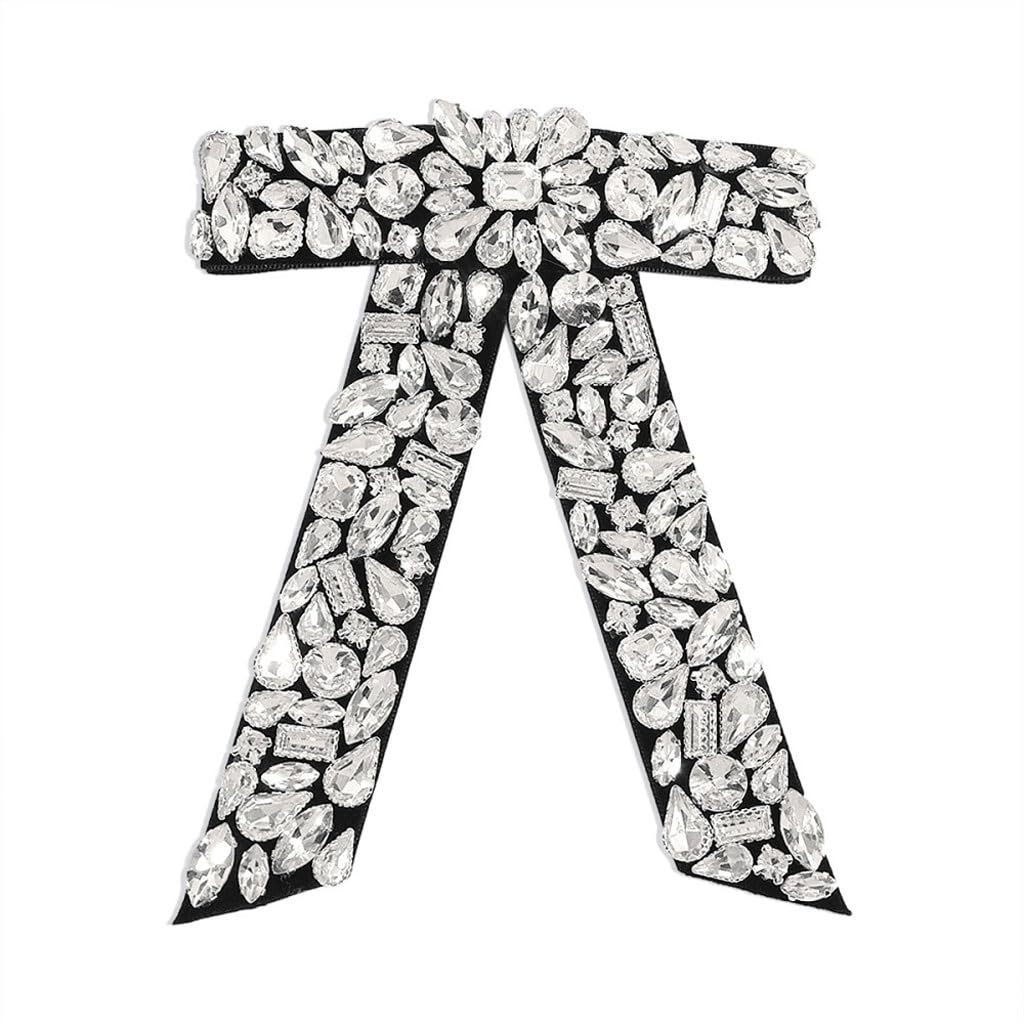 Full diamond bow hair clip, temperament spring clip, horsetail clip