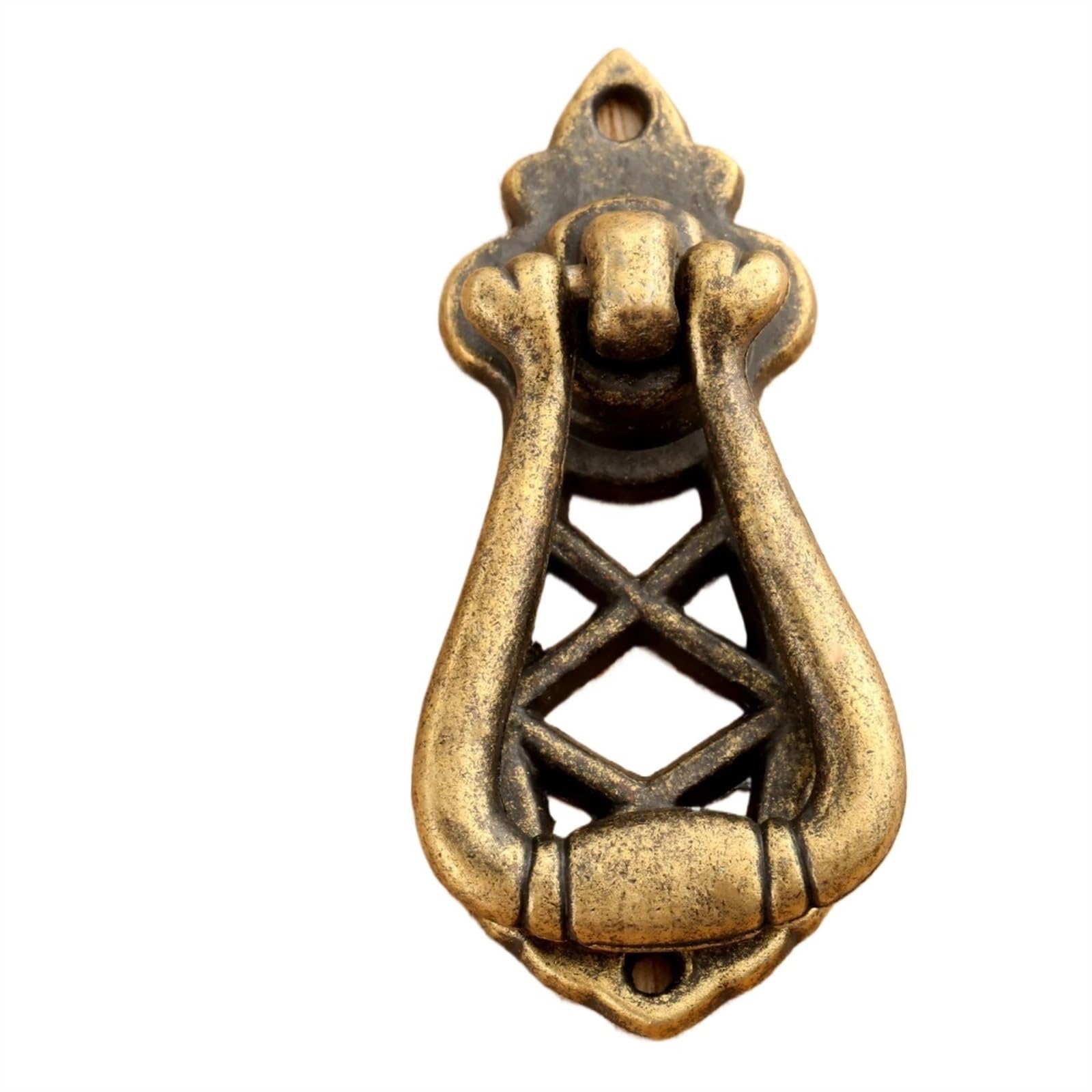 Tirador de bronce de alta gama con un solo orificio para joyeros y muebles finos