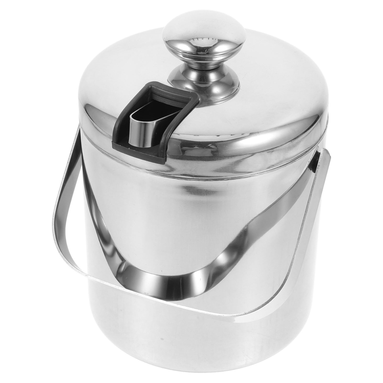 VOSAREA 1ensemble Seau à Glaçons avec Couvercle Double Paroi Isolante Seau Isotherme pour Cocktails Vin et Boissons Multifonction pour Bar et Fête