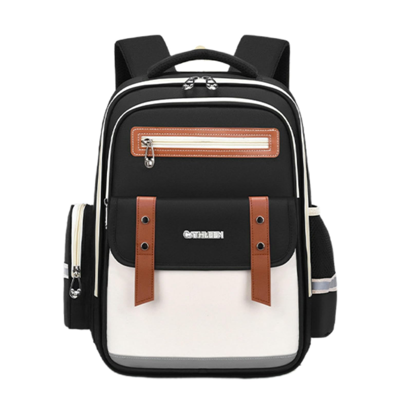 XYNM School Bag Backpack For Primary Students In Grades 1-6 Boys And Girls Large-capacity-black (small)