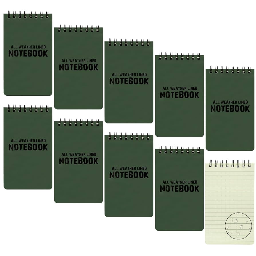 4pcs Waterproof Notebook, Mini Pocket Notepads, 3x5in All Weather