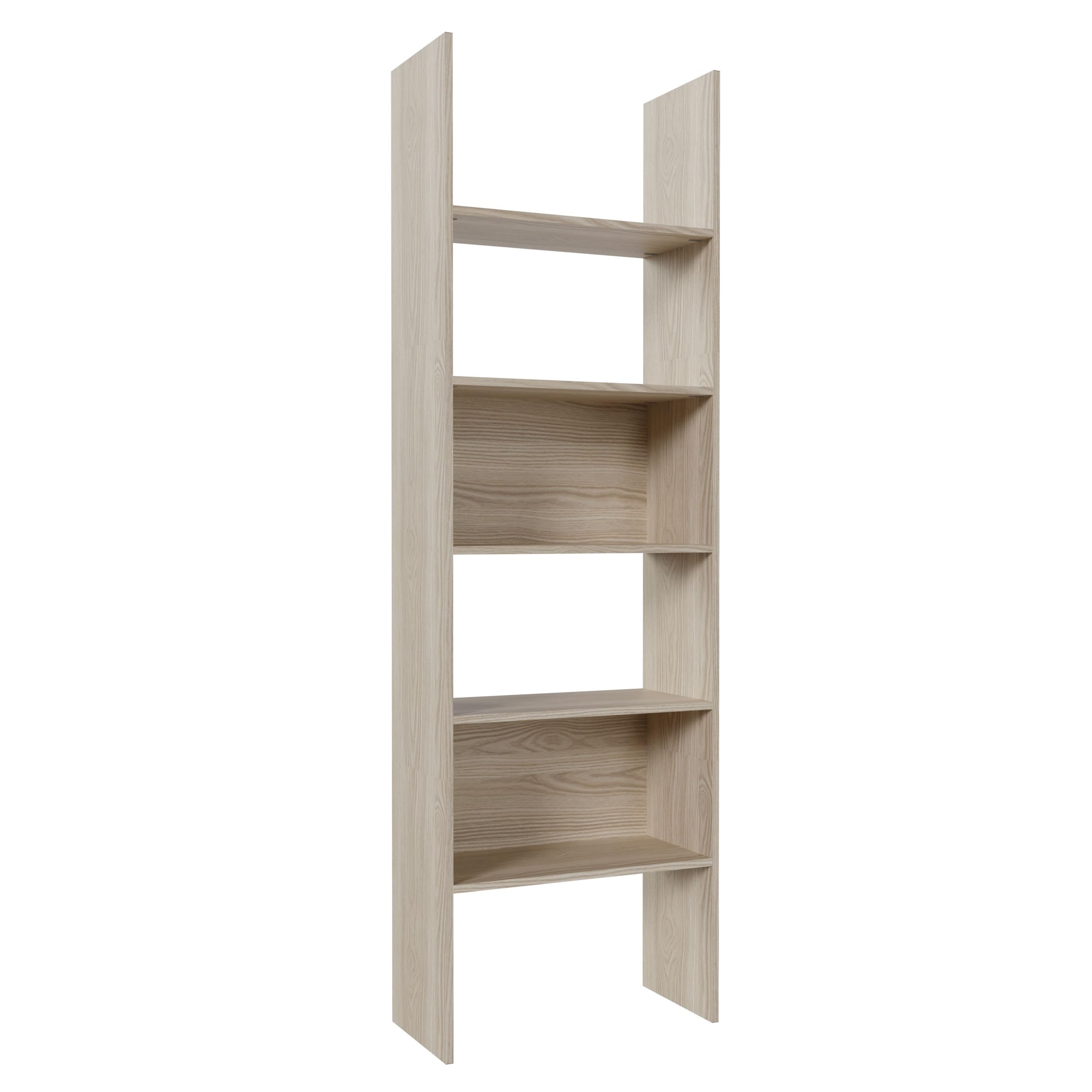 Meuble étagère bois naturel 5 niveaux pour salon et bureau cosy