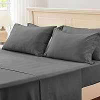 Vista 5 de Zzlpp - Juego de edredón tamaño queen, gris oscuro, de sirsaca, 7 piezas, para todas las estaciones, incluye 1 edredón, 2 fundas de almohada, 2