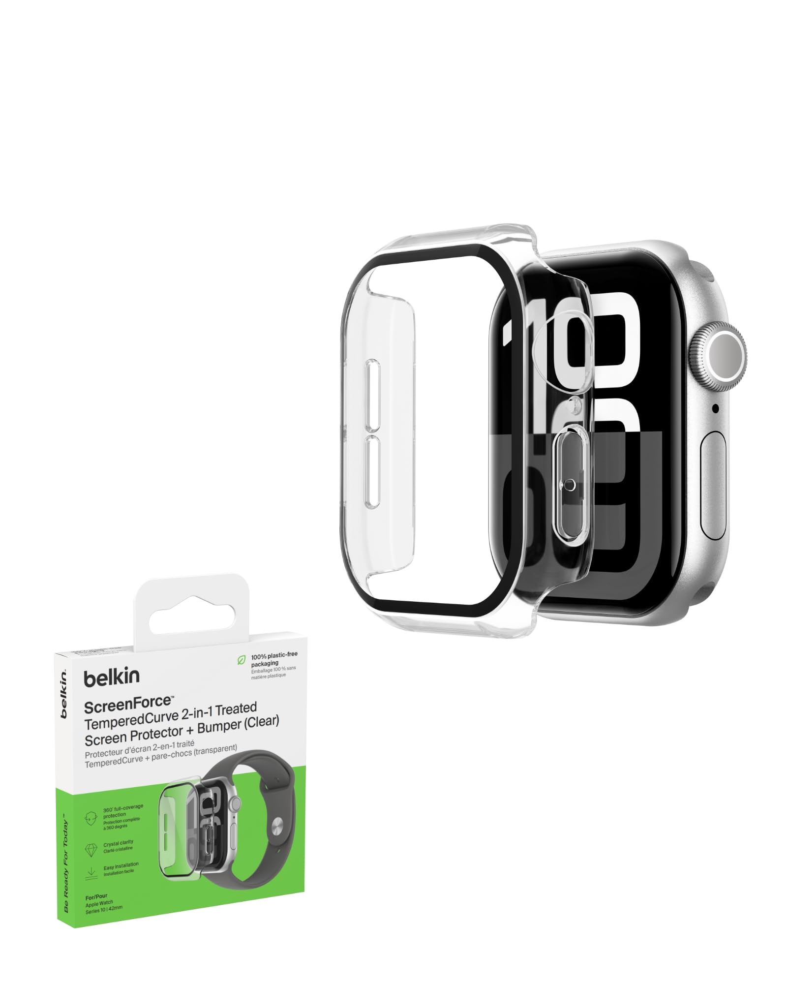 Protection d'écran Belkin ScreenForce pour Apple Watch Series 10 - Verre Trempé 9H