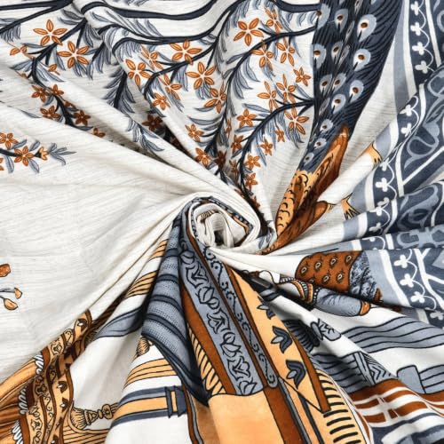 Image of 240 TC 100% Cotton Bedsheet for Double Bed King Size with 2 Pillow Covers | Breathable & Super Soft Rajasthani Sanganeri Jaipuri Printed Bed Sheet -100 * 108 Inches (Jaipur Darbar)