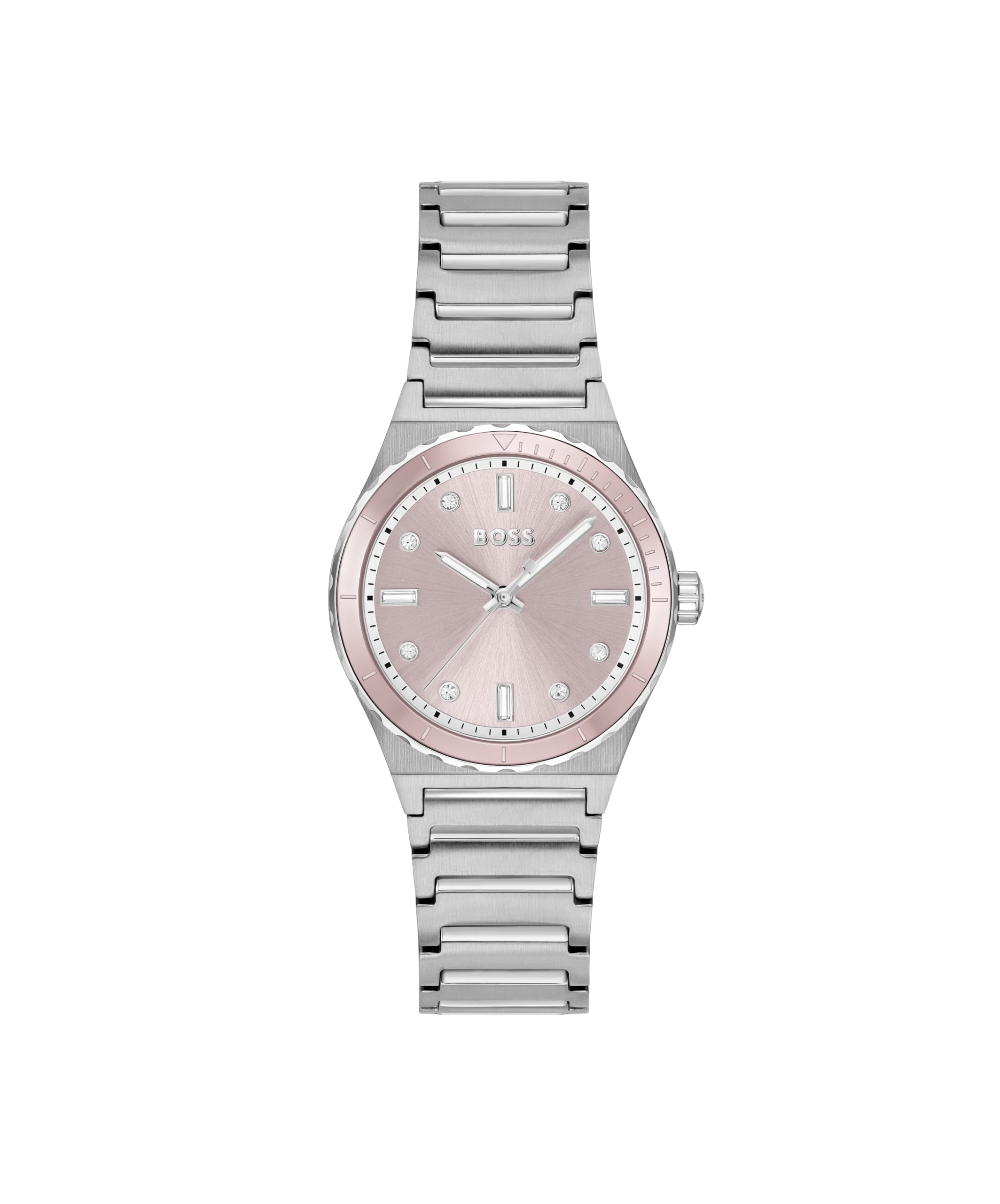 Women's Boss Candor Sport 32Mm Pink Dial & Stainless Steel Watch
