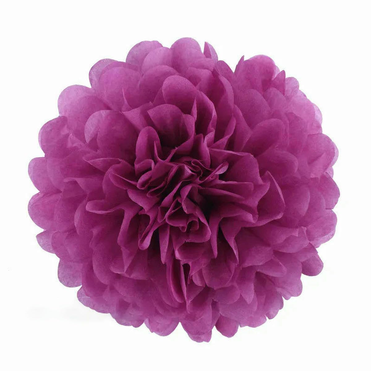 AYHTUD 5pcs 4 6 8 10 12 Inch Tissue Paper Pom Pom Poms Wedding Party Paper Pompom Flower for Wedding Decoration Pompoms Birthday Baby-magenta-12 inch 30cm