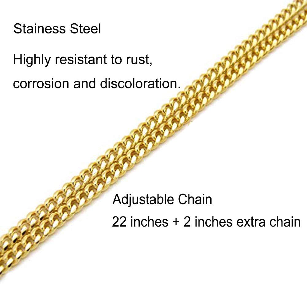 Number Pendant Necklace 0-9 Charms Necklace Gold Silver Chain