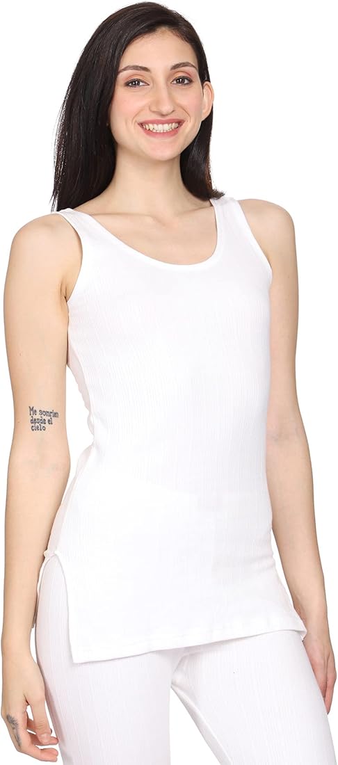 Buy NEVA Premium Ladies Sleeveless Thermal Inner White