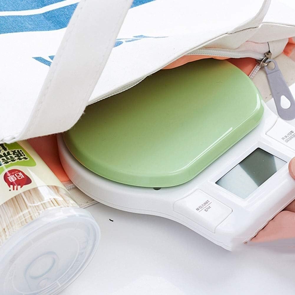 Precyzyjne wagi kuchenne z funkcją tarowania Okrągła mini cyfrowa waga kuchenna 3Kg / 0.1g Dokładna waga do pieczenia Domowe jedzenie Ciasto Elektroniczna waga z podświetlanym wyświetlaczem (kolor: zi