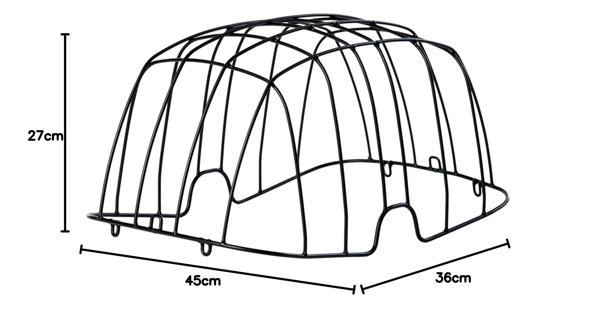 Basil wire Space Frame for Animal Basket Buddy, Steel, Dimensions (LxWxH): 45 x 36 x 27cm Unisex-Adult, None, Taille Unique