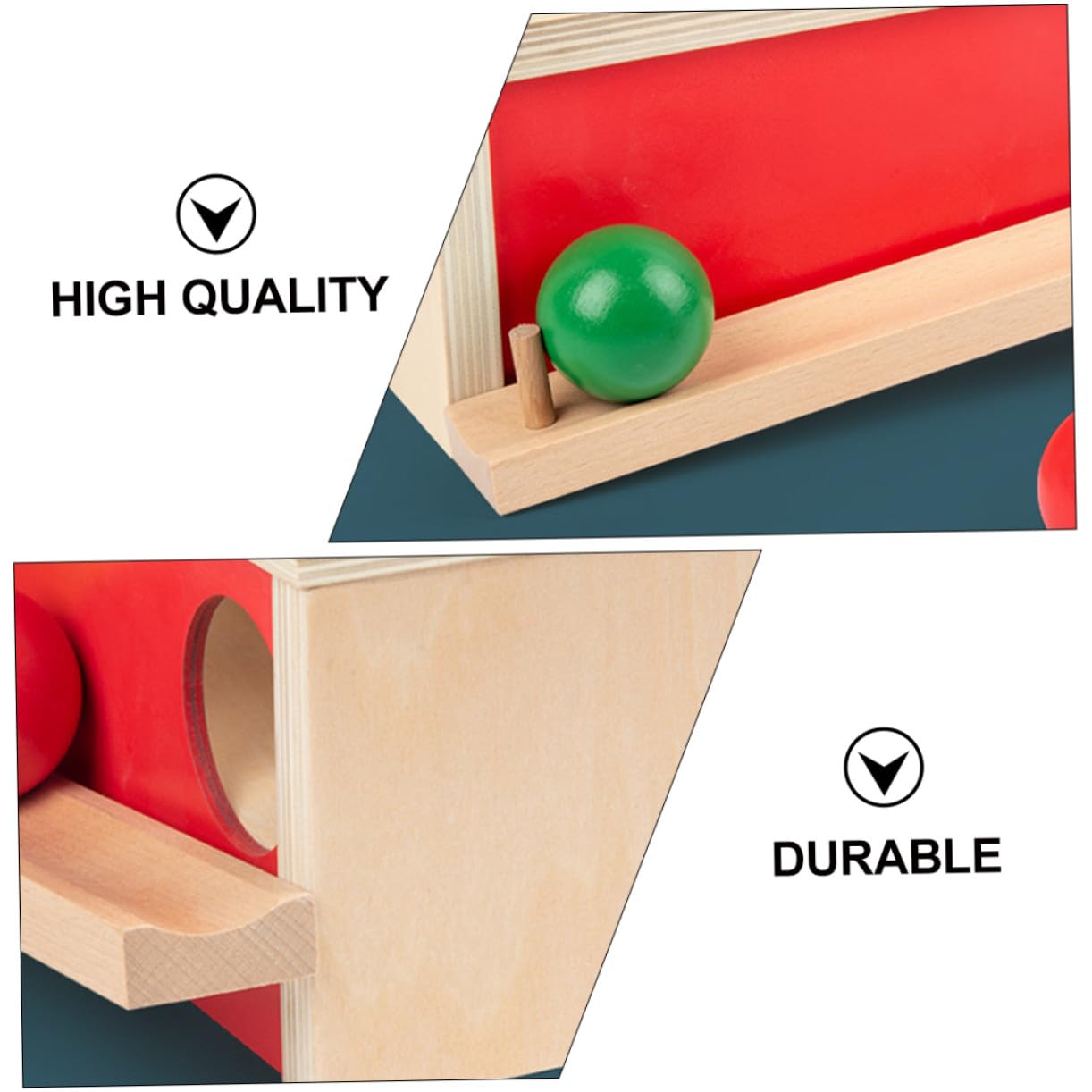 Juguete de Pelota de Prensa para Niños 1 Set de Madera Rojo