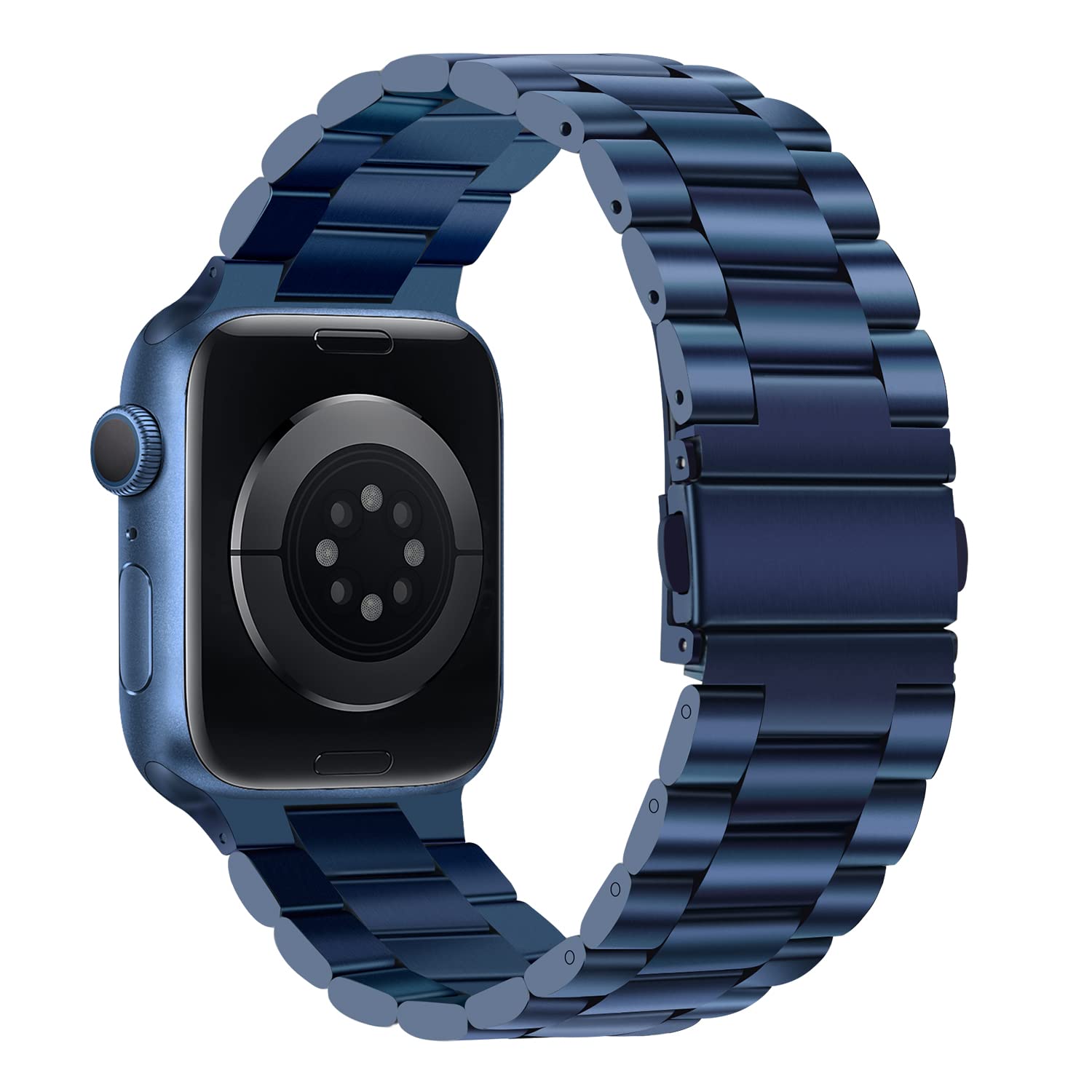 Tasikar Band Compatible with Apple Watch Band 49mm 45mm 44mm 42mm Premium Stainless Steel Metal Replacement Strap Compatible with Apple Watch Ultra Series 8 7 6 5 4 3 2 1 SE (Blue)