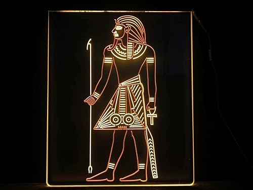 Miniatura 2 de Letrero de luz de neón para bar, pirámides egipcias, antiguo Egipto, menes, faraón, hombre, doble color, LED, St6-i4050, lámpara de neón como