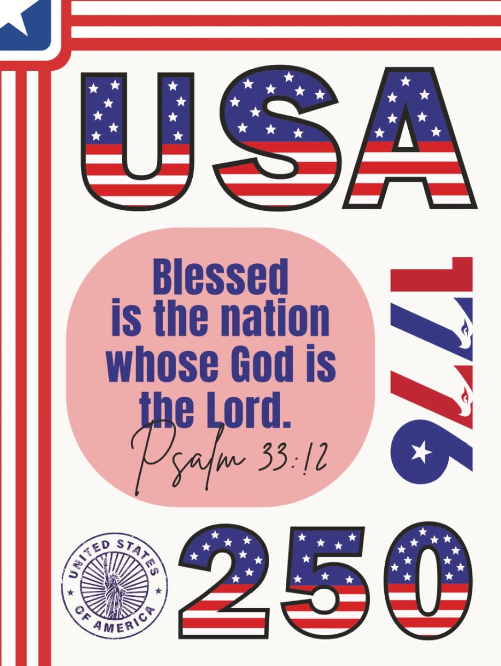 Esther 8:8 Co. Patriotic Prayer Journal for Women: Blessed Is the Nation Psalm 33:12 | America 250th Birthday Edition: Inspirational Journal for ... x 11" Paperback Journal with 200 Lined Pages