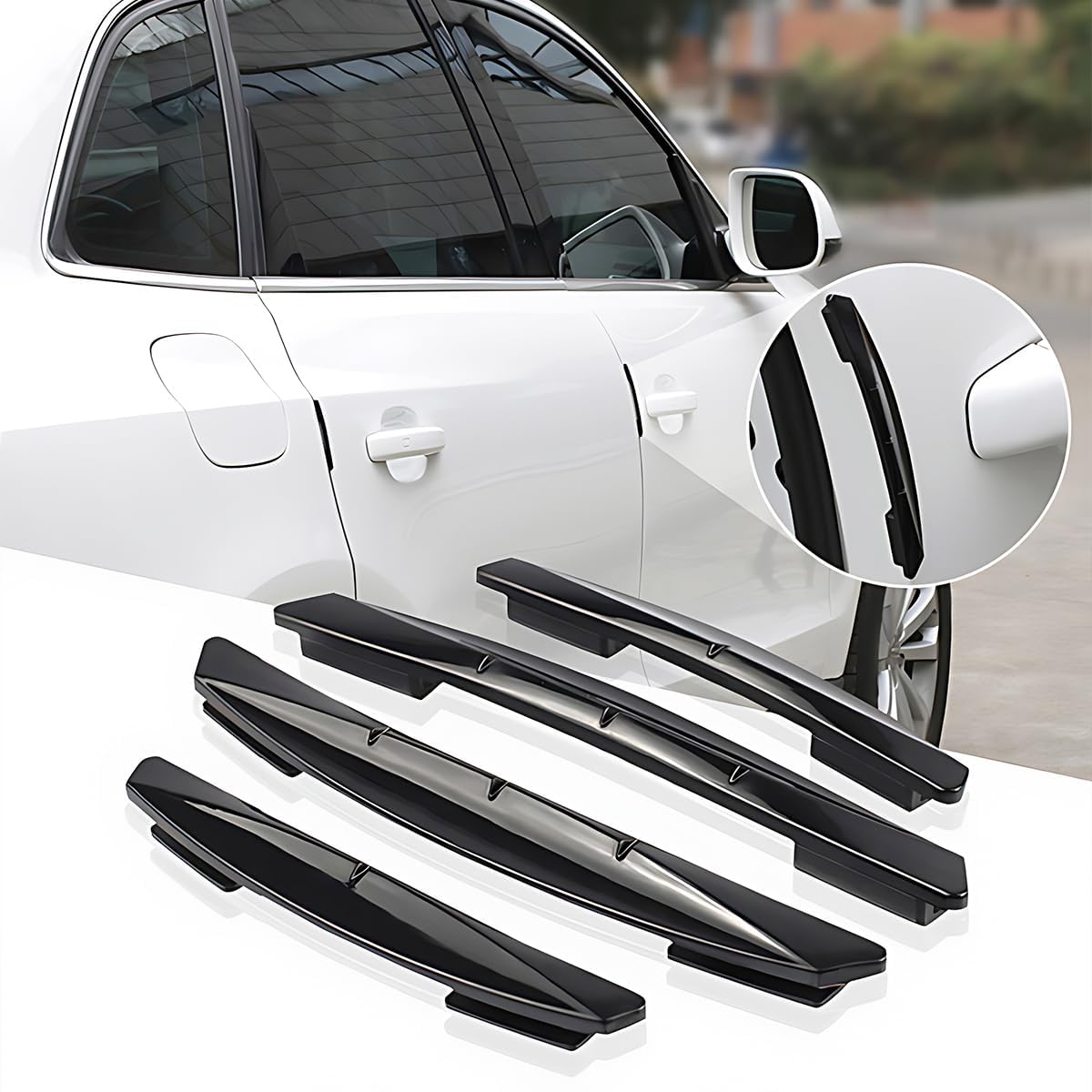 Protezione Bordo Portiera Auto 5m – Striscia Antigraffio In Gomma Autoadesiva – Universale Nero - copertina