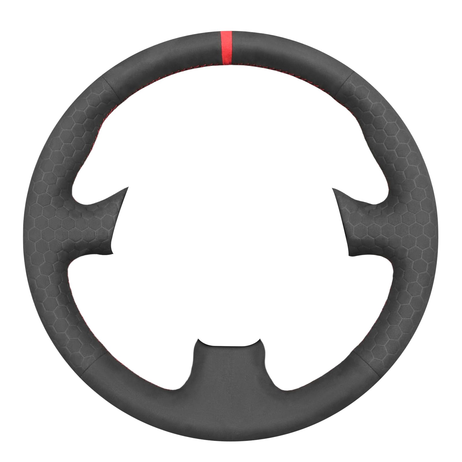 MEWANT Funda Para Volante De Coche Para Honda Civic 8 Para Acura CSX (3 Puntos), Costura A Mano Personalizada, Gamuza Negra