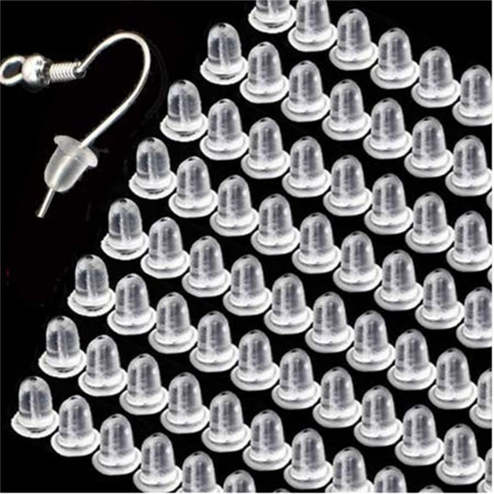 Rubber Earring Backs Replacements - Back Earrings for Women (100)