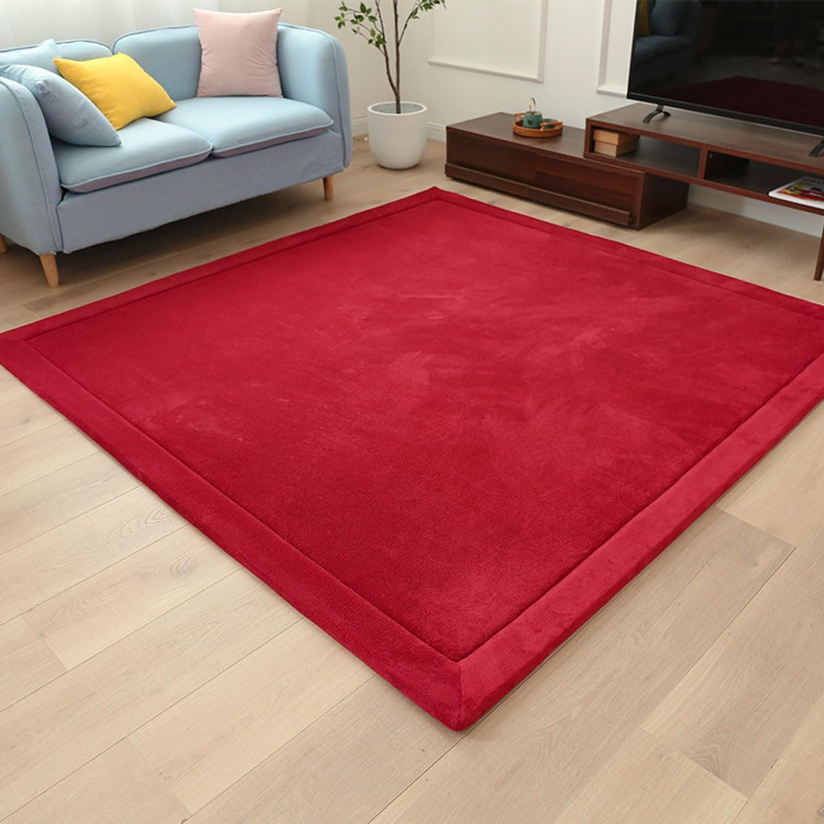 Single tree forest 2.5cm Thick Kids Carpet, Large Area Rug-Aurora Red-60 * 200cm