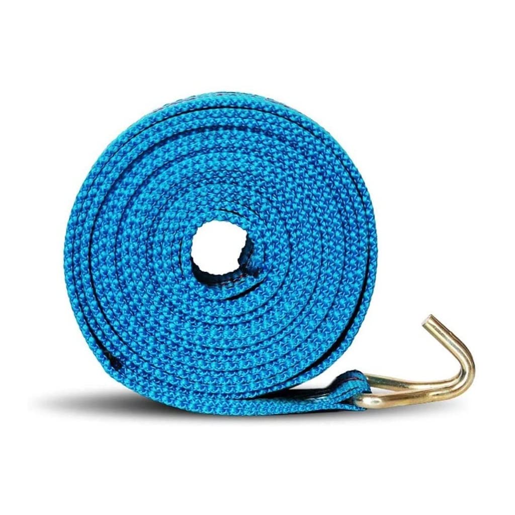 Correas de Amarre con trinquete 2.4 IN - tracción de 3 toneladas - Correas tensoras con Gancho en J Doble Correas de Amarre Vehículos Grandes y pequeños Cinturones agrupados de Carga Correas de trin