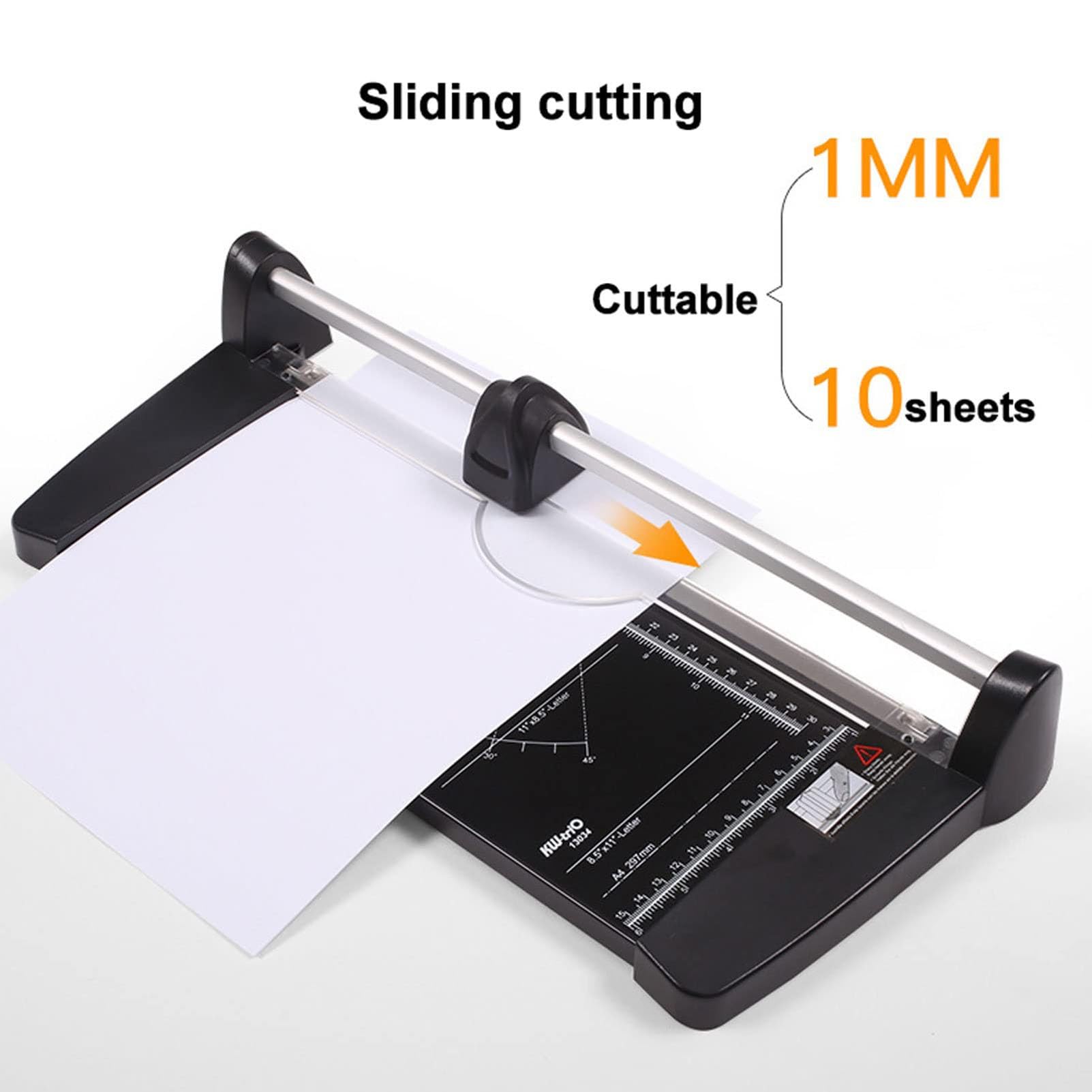 A4-Papierschneider, robuster Papierschneider, rotierender Papierschneider, Titan-Papierschneider, Scrapbooking-Werkzeug mit automatischem Sicherheitsschutz und Seitenlineal für Bastelpapier
