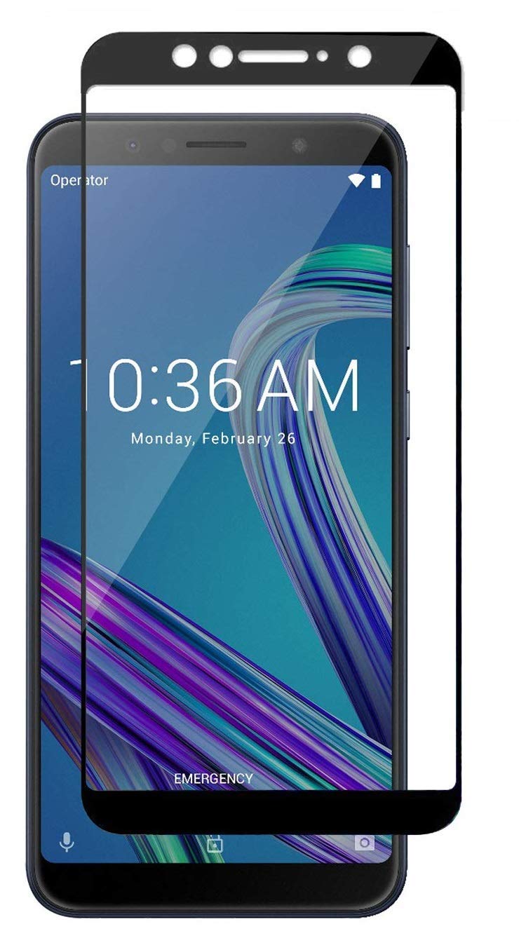 NISHTECH for Asus Zenfone Max Pro M1 Tempered Glass HD with Edge to Edge Coverage and easy Installation kit