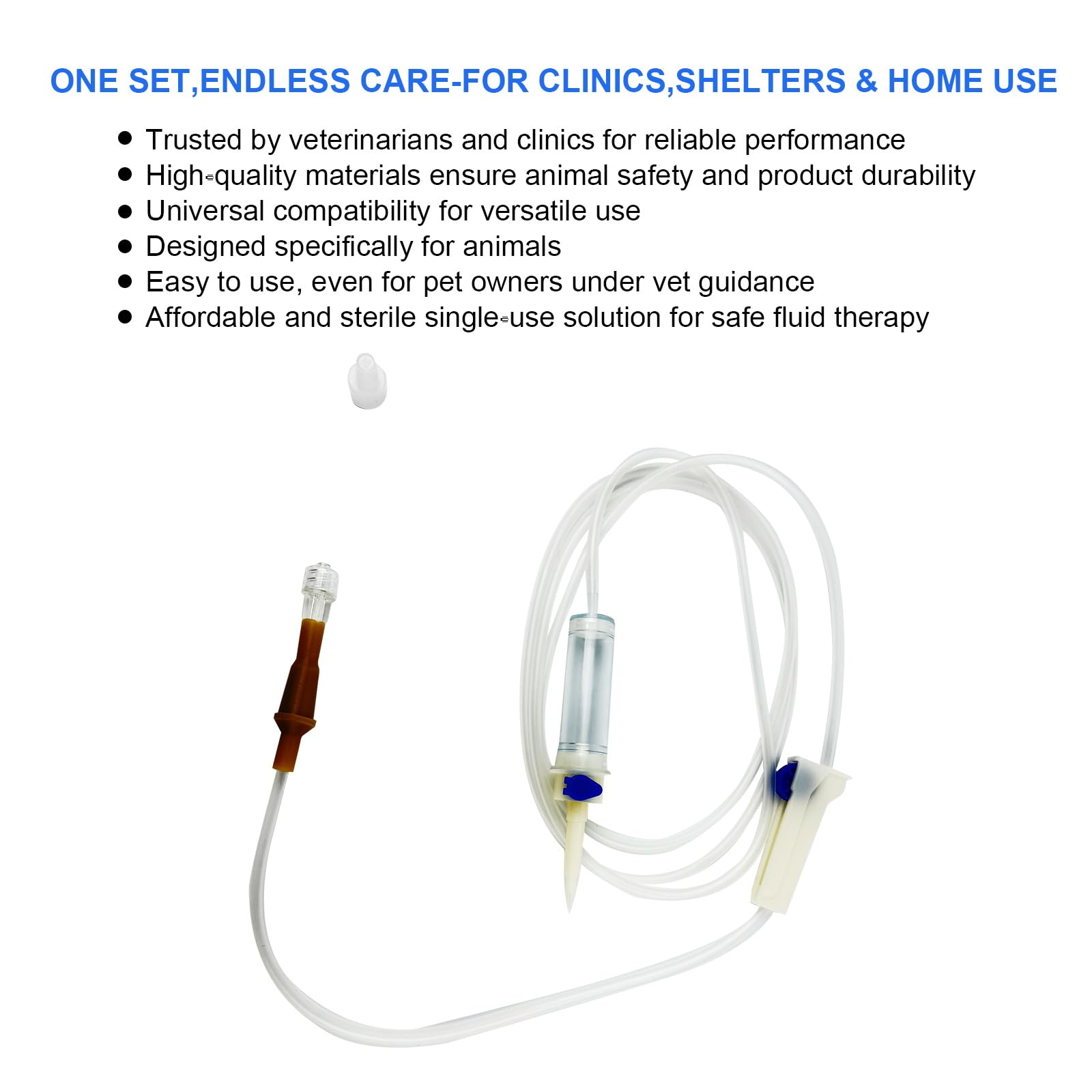 (10PCS/Box) 60-inch IV Extension Set, IV Tubing, High-Quality PVC Material, Sterile Individually Packaged, for Laboratories and Veterinary Use (Spiral Connector) (10PCS/Box) — Amazon image 5