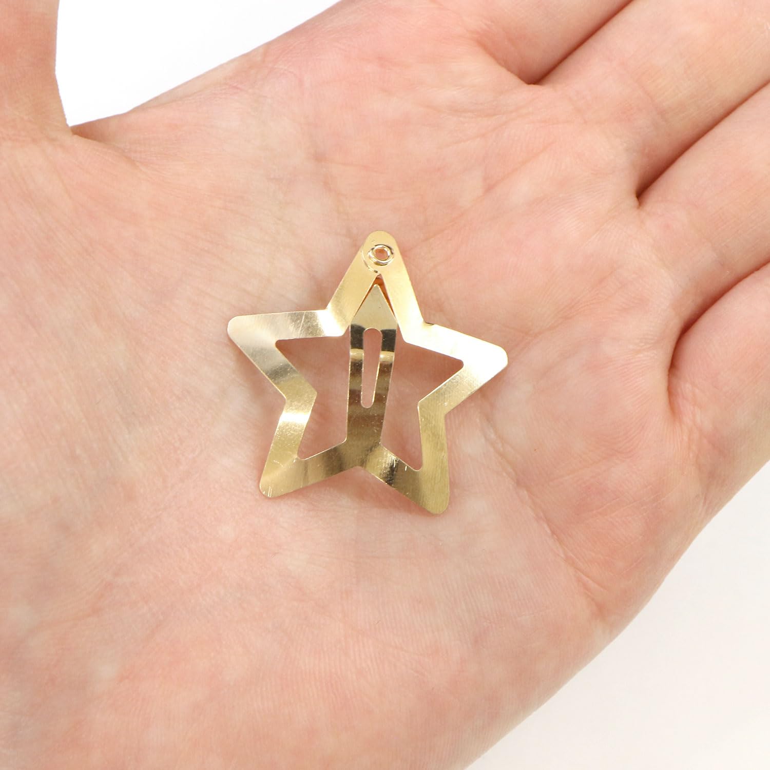 Amazon.co.jp: ヘアクリップ パッチンピン 星 五芒星 33mm 20個入り