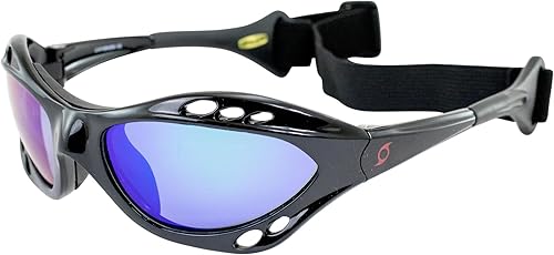 Hurricane Eyewear Gafas flotantes polarizadas para motos acuáticas de categoría 4, marcos acolchados negros con revestimiento antivaho