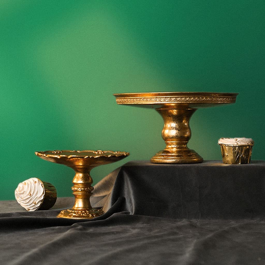 Kuchenständer ServierStänder Retro Light Luxury Golden Cake Tray Dessert Tischdekoration Haushalts-Snack-Tablett Hochzeit Display-Ständer Requisiten for Zeremonie-Schrank-Layout Tortenständer (Size :