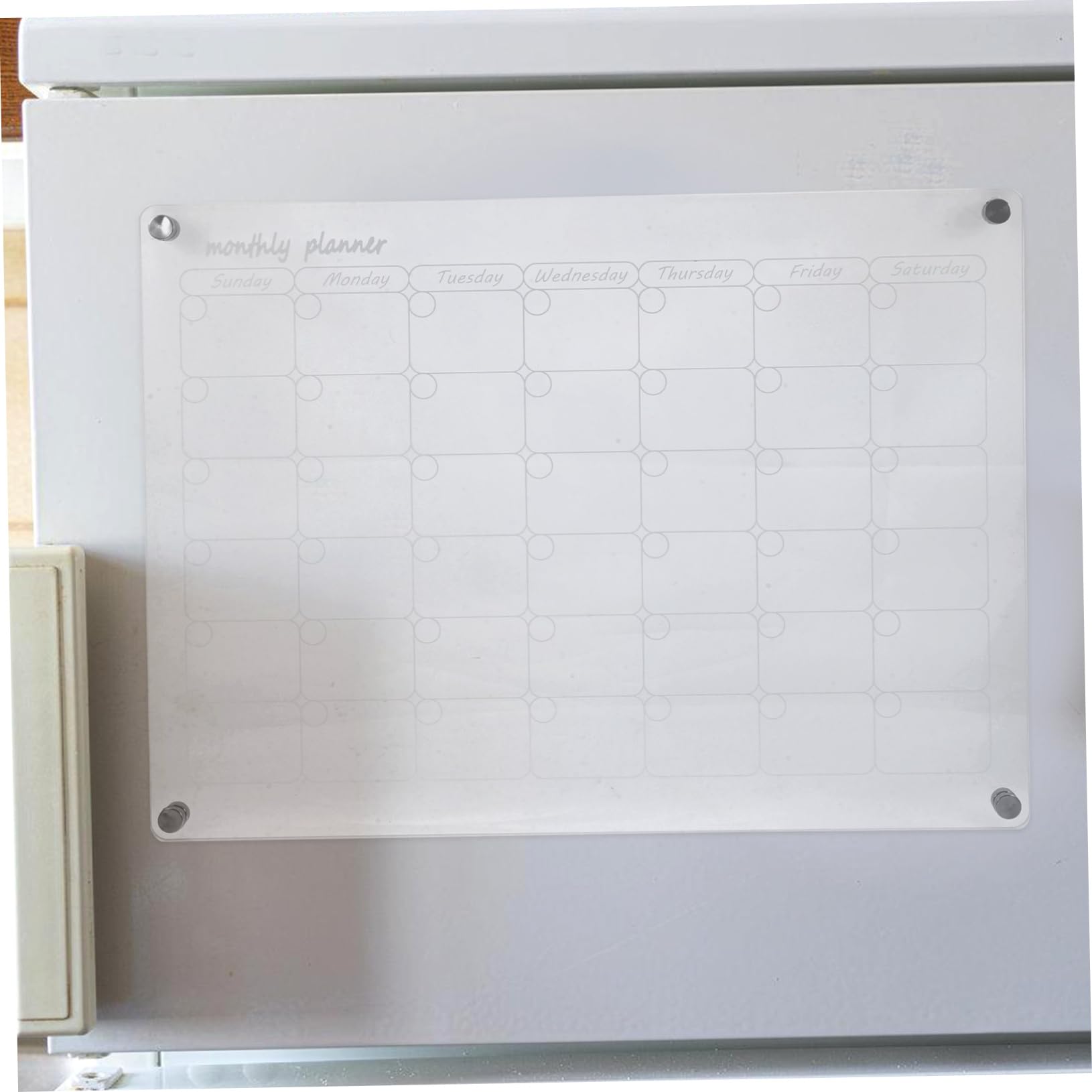 Calendrier Magnétique Effaçable à Sec Pour Réfrigérateur Tableau De Planification Des Repas Menu Hebdomadaire Et Mensuel Avec Marqueurs