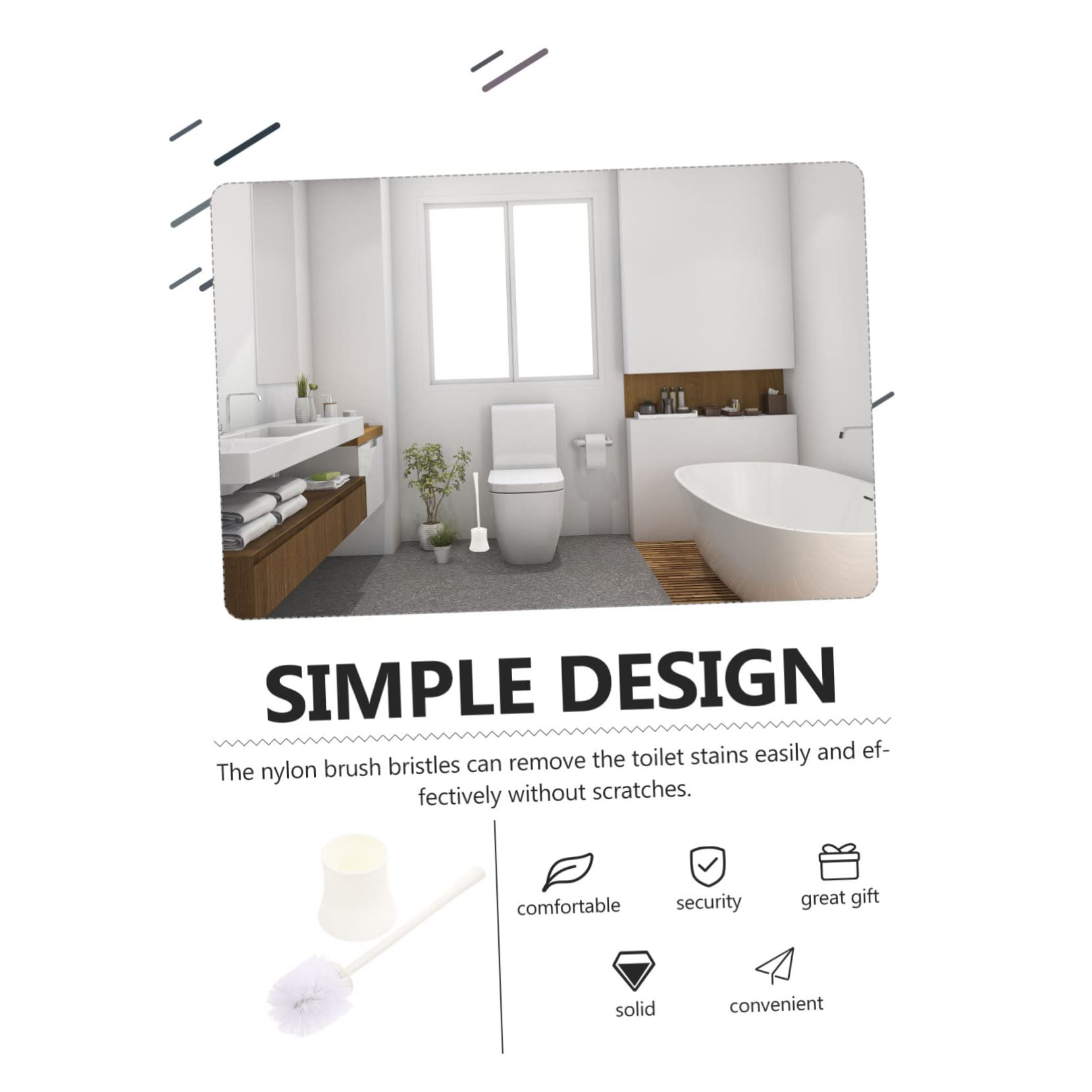Didiseaon 2 Set di Spazzole per La Pulizia con Setole Morbide Set di Spazzole per WC per Forniture per Il Bagno