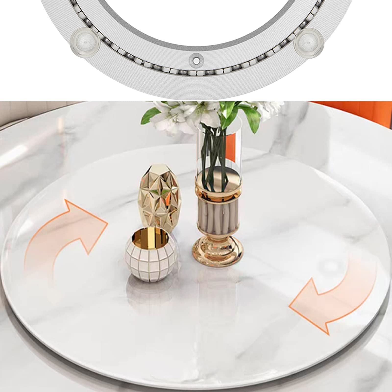 cuscinetti rotanti tavolo da pranzo, Base girevole con cuscinetto for giradischi Lazy Susan alluminio(8 inches (200mm))