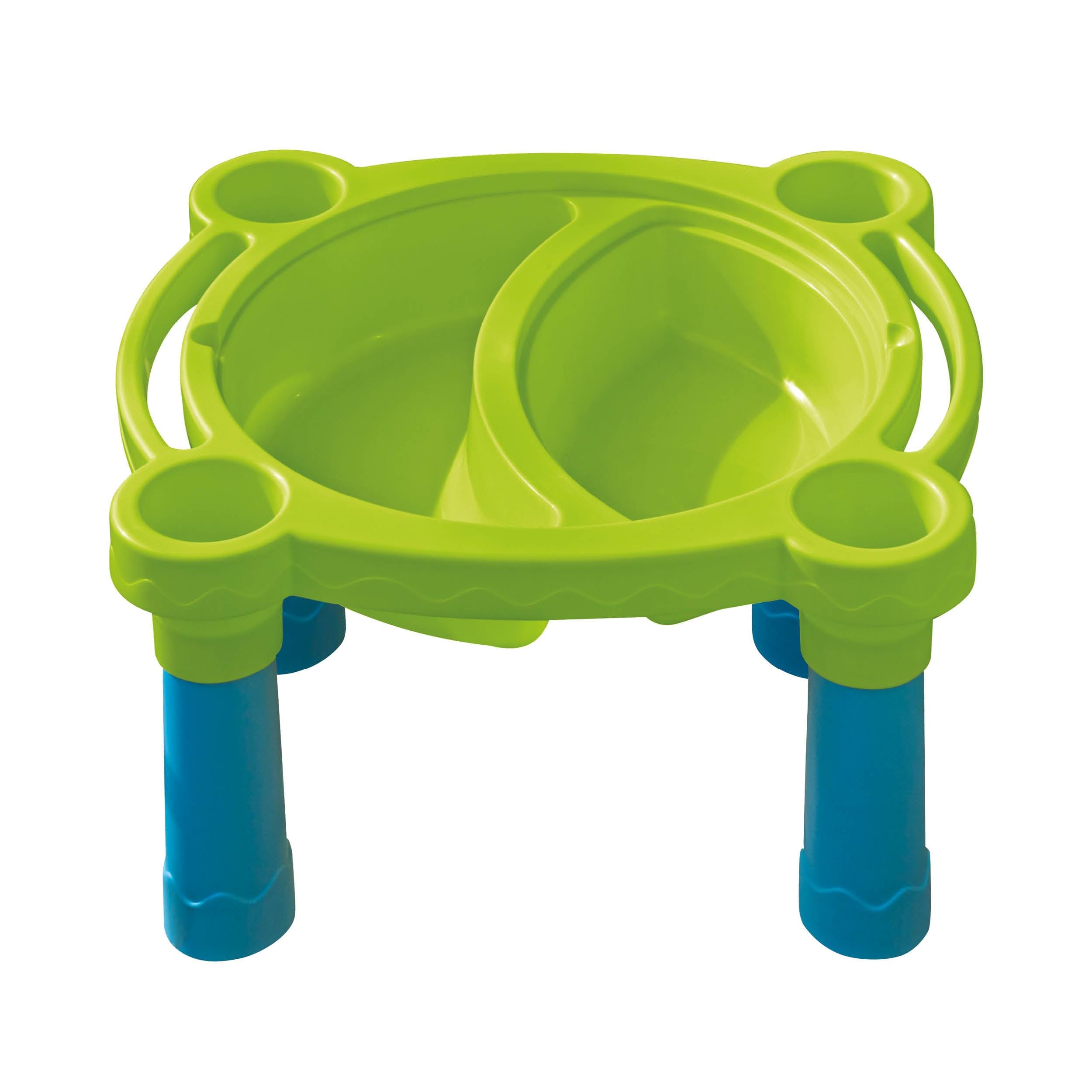 Palplay Table d’Activités Enfants – Bac Sable et Eau 2 Compartiments – Surface Amovible Multi-Usage – Jusqu’à 4 Enfants – Plastique Résistant UV – Dès 2 Ans
