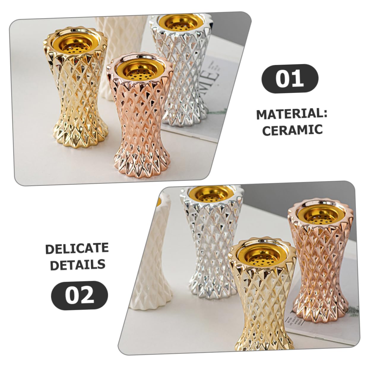 Bruciatore di Incenso in Ceramica Stile Europeo Retrò