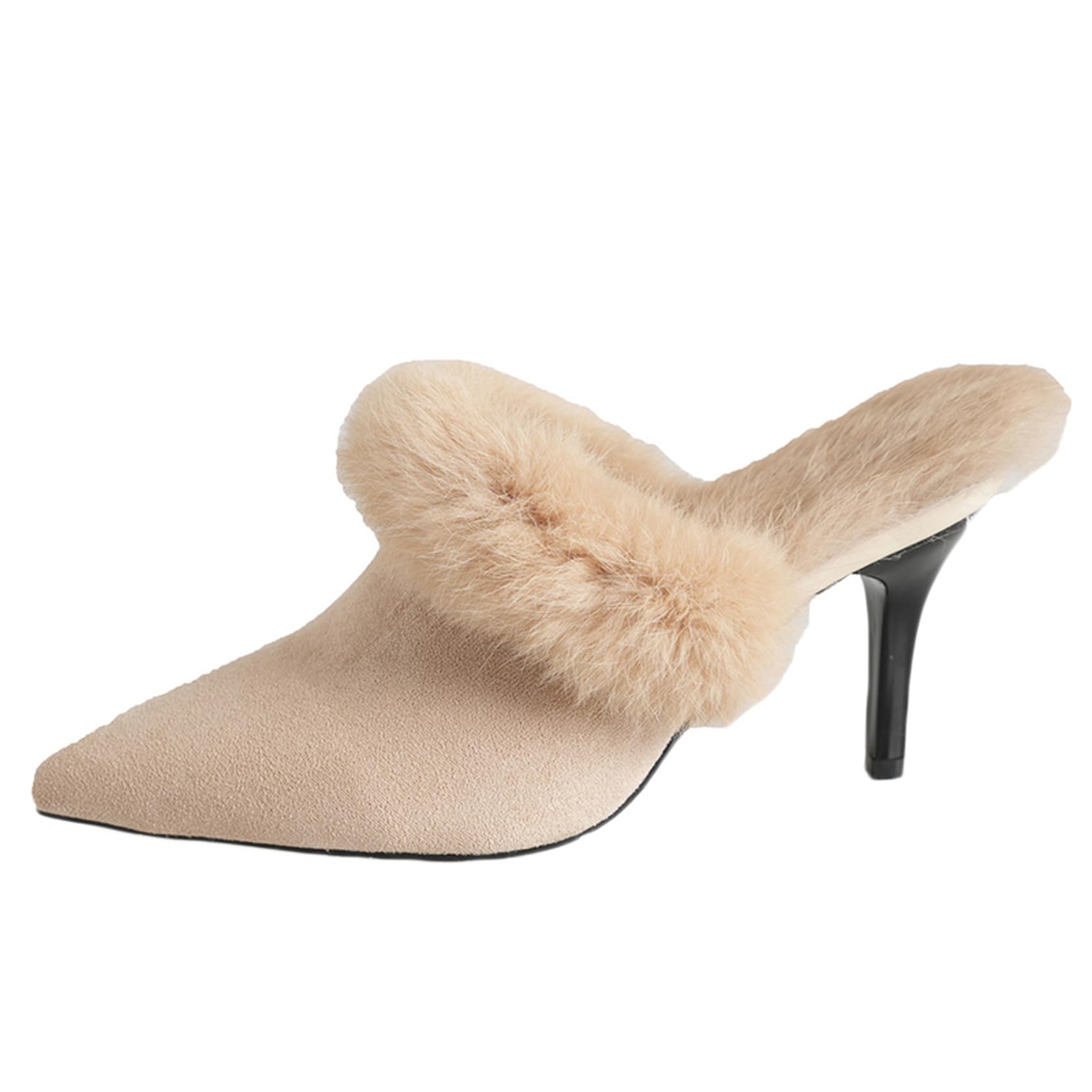 Amazon | [AYBTO] 7cmヒール 22.5cm ファー パンプス ピンヒール 裏