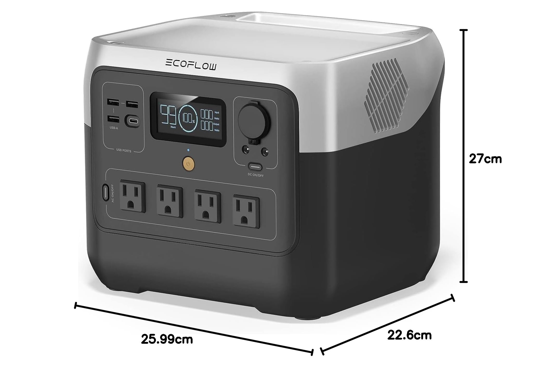 EF ECOFLOW Portable Power Station RIVER 2 Pro, 768Wh LiFePO4
