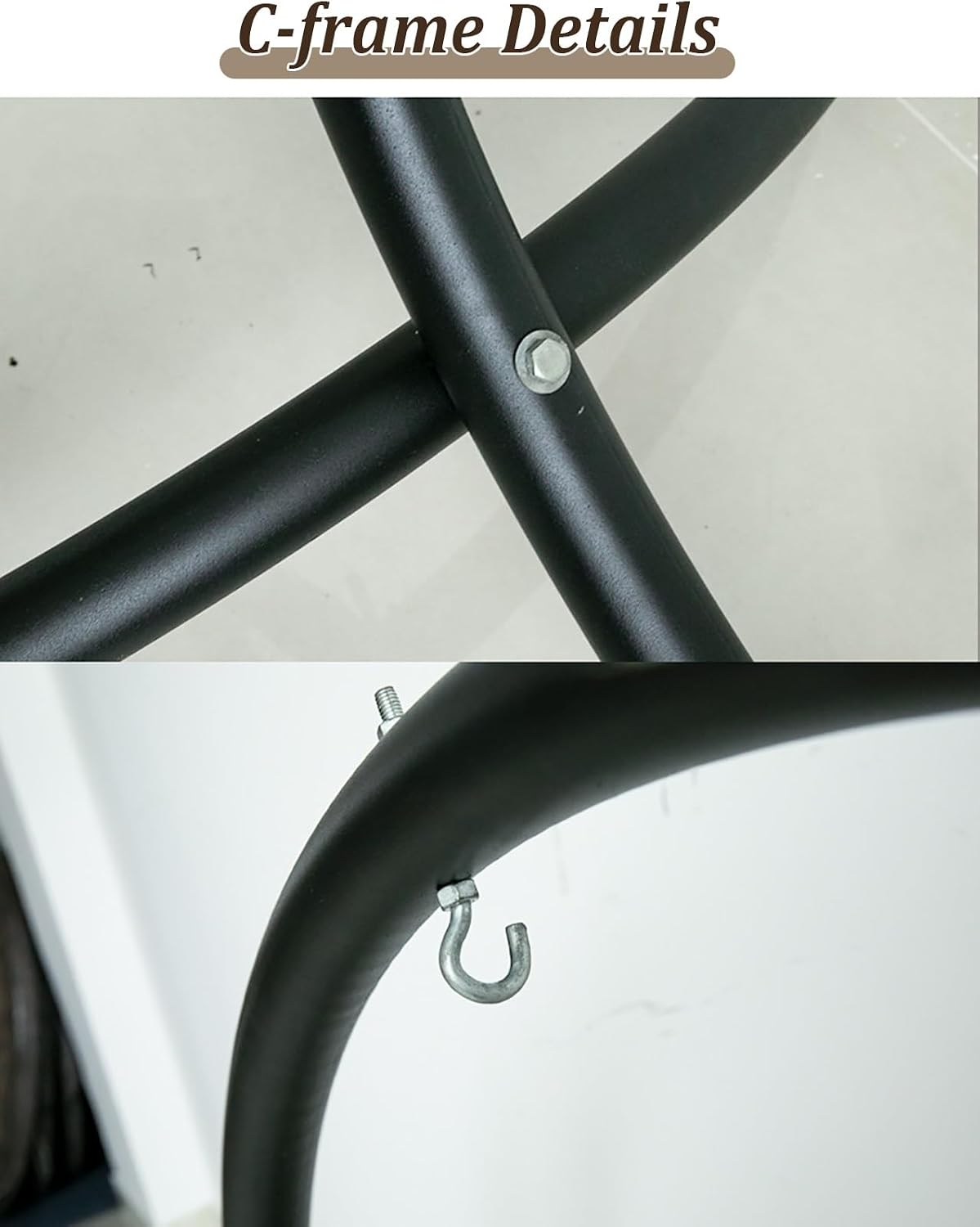C-Shaped Gong Stand for Wind Gongs, Stable Metal Holder for Meditation and Playing