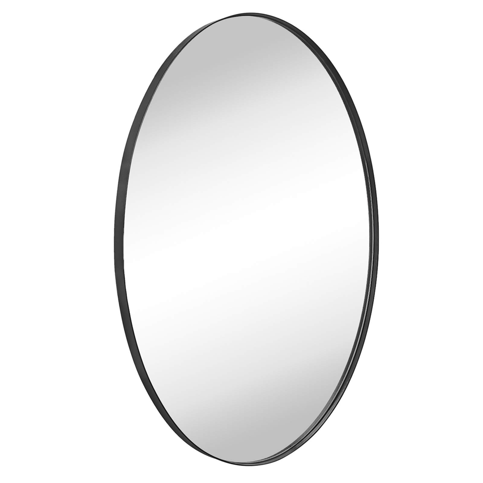 Buy GRACTO Oval Black Metal Framed Bathroom Mirror for Wall in