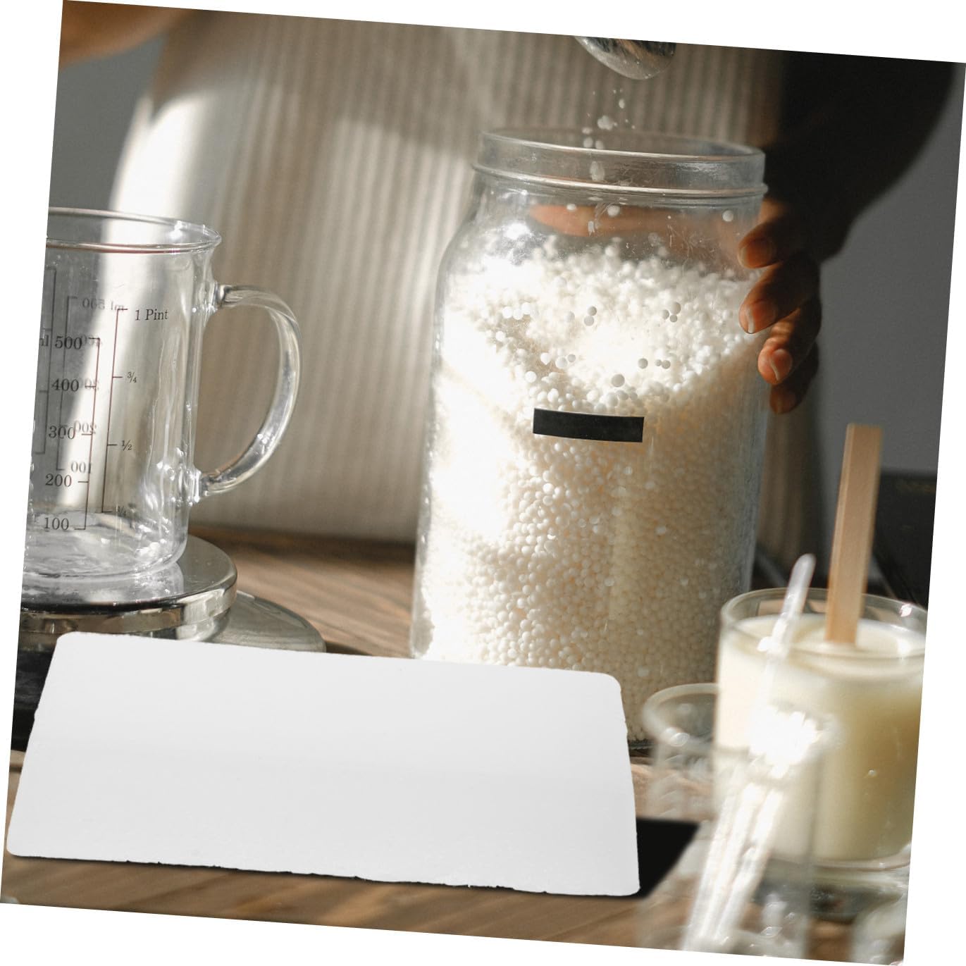 OUNONA Convenient Paraffin Wax Block Enhancing Stone Wood Shine Paraffin Wax for Crafts White