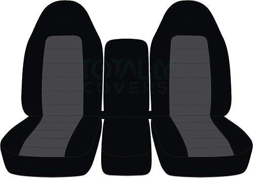 19942002(2nd Gen) Dodge Ram Fundas de dos tonos para asientos de camión (402040banca dividida) con consola centralDelantera (21colores)