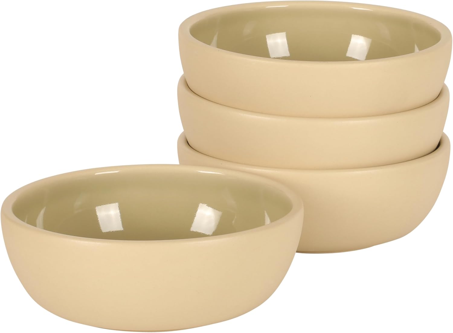 Gibson Elite - Made in Portugal - Port Gaia 4 Piece Cereal Bowl Set, 6.2” Stoneware Bowls, Reactive Glaze Finish, Soup, Dessert & Snack Bowls, Microwave & Dishwasher Safe - Grey