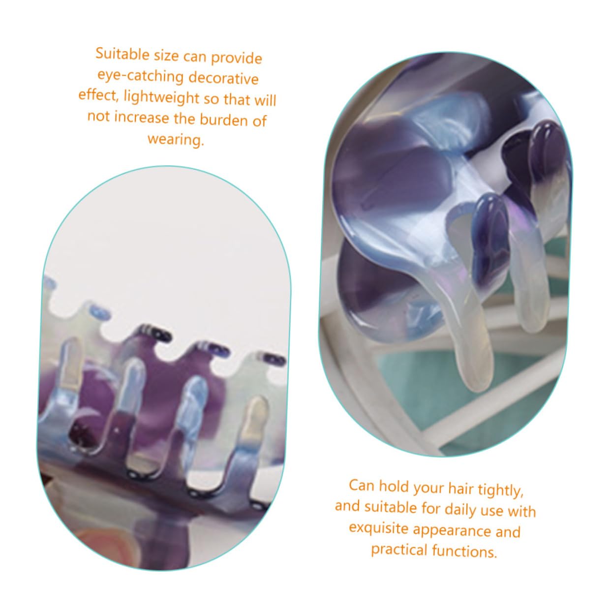 FRCOLOR 4 Piezas Pinza Para El Cabello Pinza De Pelo Para Pinzas Para El Cabello Para Cabello Grueso Pinzas Para El Cabello Para Mujeres Cabello Pinzas Para El Pelo El Plastico