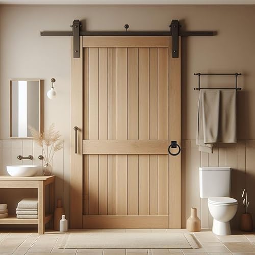 Vista 19 de trust4care Tiradores de puerta de granero giratoria de color negro mate de 3-3/4 pulgadas, manijas de puerta de granero, manijas de puerta