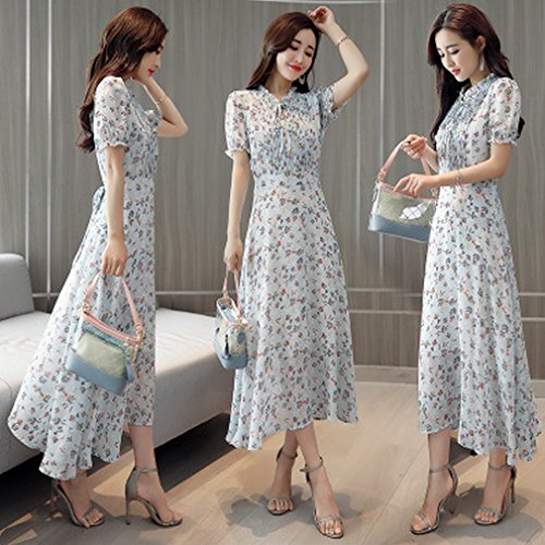 Robe longue en mousseline fleurie pour vos déjeuners de printemps
