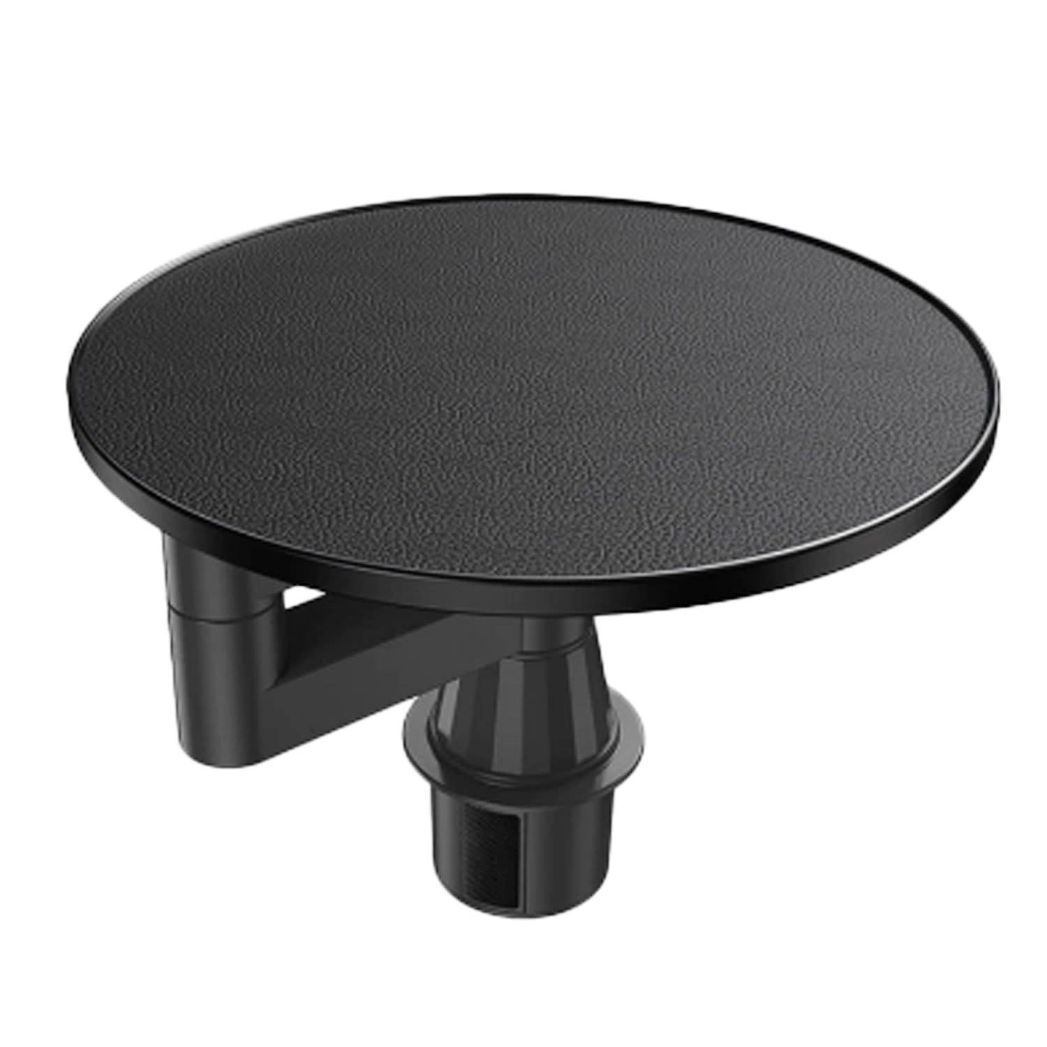 Nuanchu Scrivania per auto nera per laptop e tavolo da auto vassoio girevole a 360° in nappa PU supporto rotondo portabicchieri tavolo accessori auto per donne e uomini