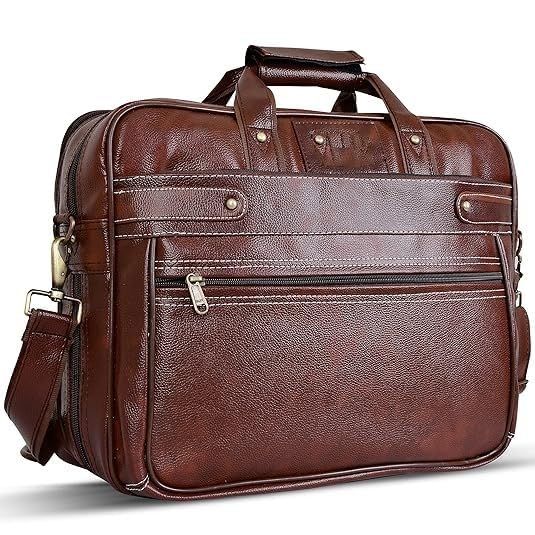 KREDZSTAY Vegan Leather 15.6 Inch Laptop Messenger MacBook Office and Dual Compartment with Expandable Bottom Used Shoulder and Handbag for Men and Women (B0CLJJ2K2G) Amazon Price History, Amazon Price Tracker
