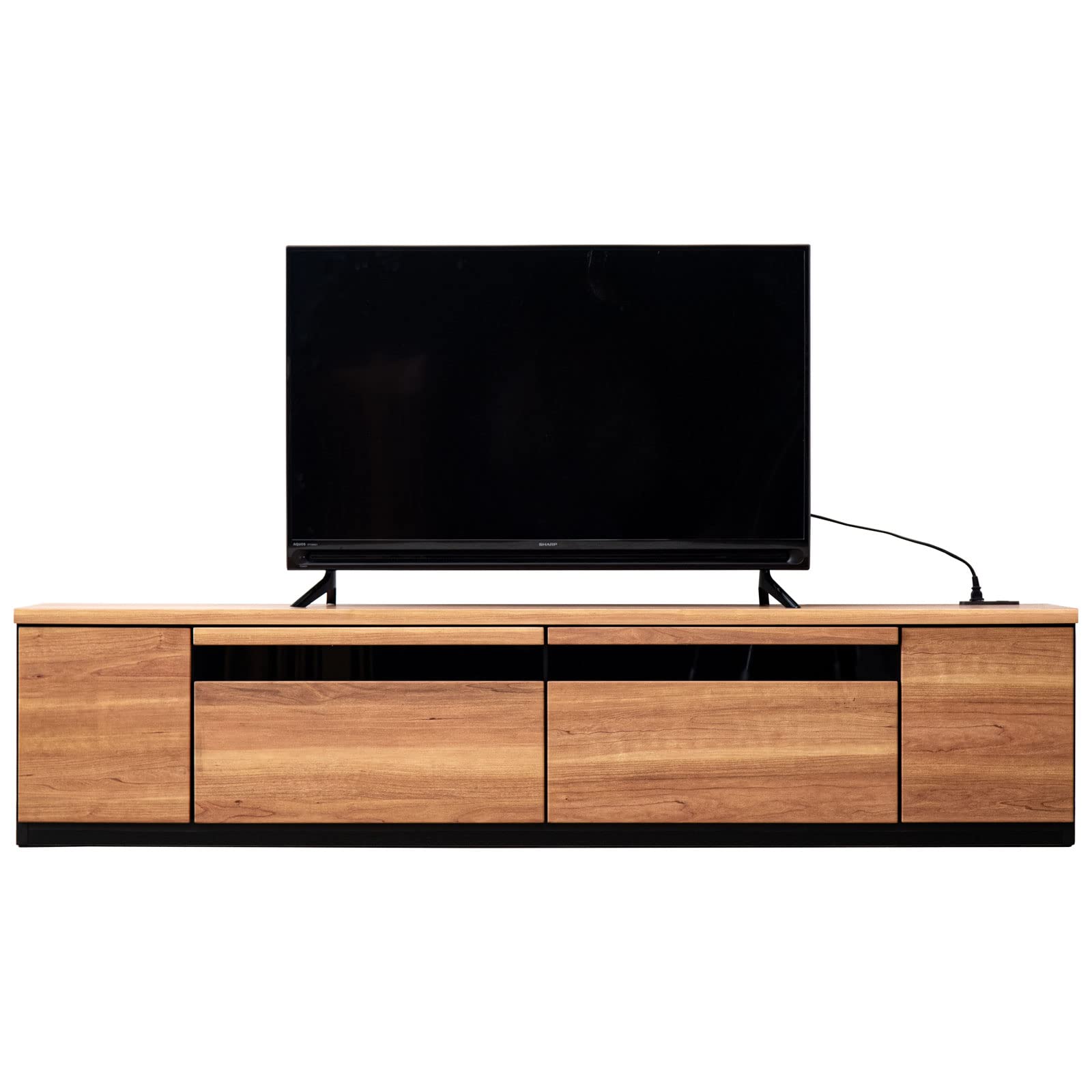 Amazon｜タンスのゲン テレビ台 幅180cm 完成品 2口コンセント コード